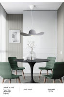 TOMAX Lámpara de araña de fieltro con sombrero de paja italiano de diseñador nórdico: lámpara colgante moderna para restaurante, dormitorio minimalista y accesorio de ventana boutique con (garantía de 1 año) - details 9