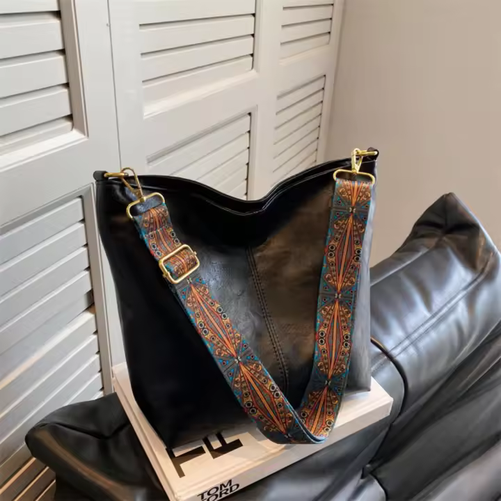Bolso de Hombro Vintage para Mujeres Estilo de Lujo Bolso Cruzado de Cuero PU Bolso de Mensajero para Damas Bolso de Compras - 1