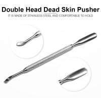 KADS Empujador de cutículas de acero inoxidable, herramienta de manicura de doble cabezal, removedor de piel muerta, 1 piezas - details 0