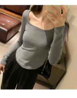 Camiseta ajustada de algodón para mujer, Top corto de manga larga, camiseta Sexy blanca Y2k para primavera y otoño - details 37
