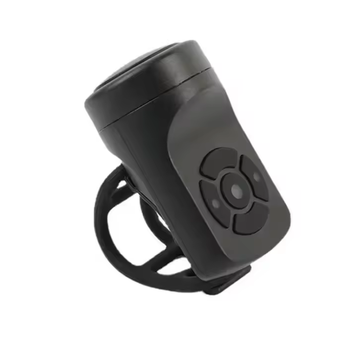 Timbre de bicicleta con luz, bocina de bicicleta recargable por USB de 3 modos, lámpara de luz plegable para bicicleta eléctrica, accesorios para montar - 1