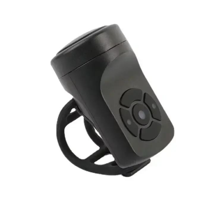 Timbre de bicicleta con luz, bocina de bicicleta recargable por USB de 3 modos, lámpara de luz plegable para bicicleta eléctrica, accesorios para montar - 1