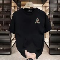 Camiseta Casual de Estilo Callejero Americano Algodón Cinturón 100% Negro con Gráfico de Letra a - details 4
