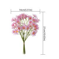 Flores artificiales de crisantemo de lujo, ramas de flores de margaritas realistas de plástico, elegantes flores falsas hechas a mano, decoración para sala de estar - details 0