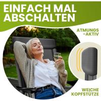 Sillas de Jardín Plegables de Aluminio con Respaldo Alto Ajustable 7 Posiciones, Apoyabrazos Transpirables, Portátiles, Silla de Camping para Jardín y Terraza - details 31