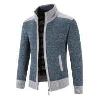 Chaqueta tipo suéter con cuello levantado para hombre, top de punto grueso, cárdigan informal de moda, cálido, otoño e invierno - details 4