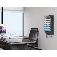 Soporte de Metal A4 con 8 Compartimentos Revistero Organizador de Pared para Oficina con 5 Ganchos - details 30