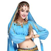 Tops brillantes con cuentas de lentejuelas en el vientre, disfraces de baile sexys, disfraces con flecos para festivales, discotecas, fiestas, Tailandia, India y Arabia - details 18