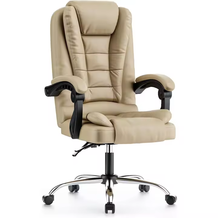 Ergonómico de Altura Ajustable, Silla para Computadora, Caqui - 1