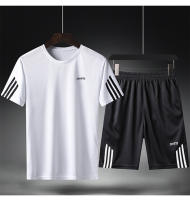 Pantalones cortos transpirables de verano para hombre Traje deportivo Camiseta - details 1