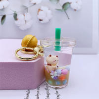 Nuevo producto aceite burbuja flotante oso de té llavero ins Internet celebridad leche taza de té mochila colgante pequeño regalo - details 8