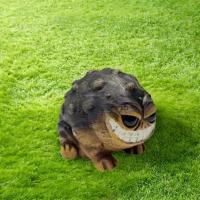 Figura de sapo pequeña y divertida creativa, artesanía de resina hecha a mano, estatua de rana de lluvia africana, escultura de Animal realista para regalo de amigos - details 5