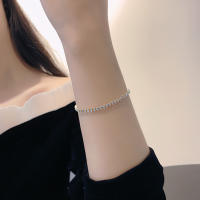 Pulseras de cadena geométricas de cristal romano de lujo para mujer, pulsera de tenis con dije de Marquesa de diamantes de imitación góticos a la moda, joyería de boda - details 1