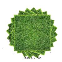 Césped artificial de musgo simulado de 15cm/30cm, alfombra verde, hogar, jardín, decoración exterior - details 1