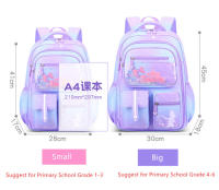 Mochila Escolar de Moda para Niñas OKKID Color Gradiente Rosa-Púrpura Bolsas para Estudiantes - details 3
