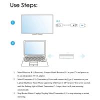 Adaptador de pantalla inalámbrico USB C Compatible con Screen Mirror Cast, extensible para ordenador portátil, teléfono inteligente a proyector de TV - details 5