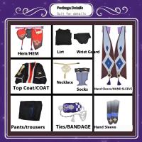 Genshin Impact Cosplay Mejora de Jacquard Ver Ganyu Aether Zhongli Kaveh - details 1