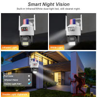 Cámara de Vigilancia de Lente Doble A Prueba de Agua, WIFI Inalámbrico, Visión Panorámica para Exteriores Certificado CE - details 3