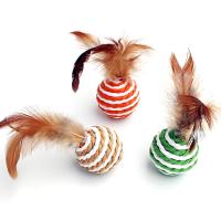 Bola Interactiva de Sisal para Gatos 4 Piezas de Colores para Entrenamiento y Captura de Mascotas - details 1