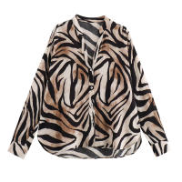 Conjunto de Camisa y Pantalones para Mujer OUWU Estampado de Temperamento Animal Versátil y Informal Moda de Otoño Novedad - details 3
