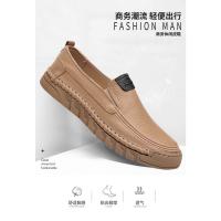 Nuevos zapatos informales de cabeza redonda para hombres, mocasines de cuero para hombres - details 0