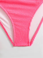 Bikini de cintura alta para mujer, traje de baño deportivo unicolor, traje de baño Sexy a rayas, ropa de baño para mujer, ropa de playa 2025 - details 25