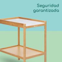 Bañera Cambiador Bebé 2 en 1, 0-12 M (máx 11 kg), Fácil de Mover 4 Ruedas con Freno, Múltiples Compartimentos Almacenamiento, Colchón Cambiador Acolchado, Fácil Drenaje, Gris Mist - details 18