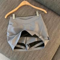 Falda corta de verano para mujer estilo irregular con lazo pantalones de mezclilla de moda - details 20