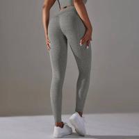 Mujeres sin costuras, leggings deportivos de cintura alta para entrenamiento, correr, fitness, gimnasio, fruncido en el trasero, ropa deportiva - details 15