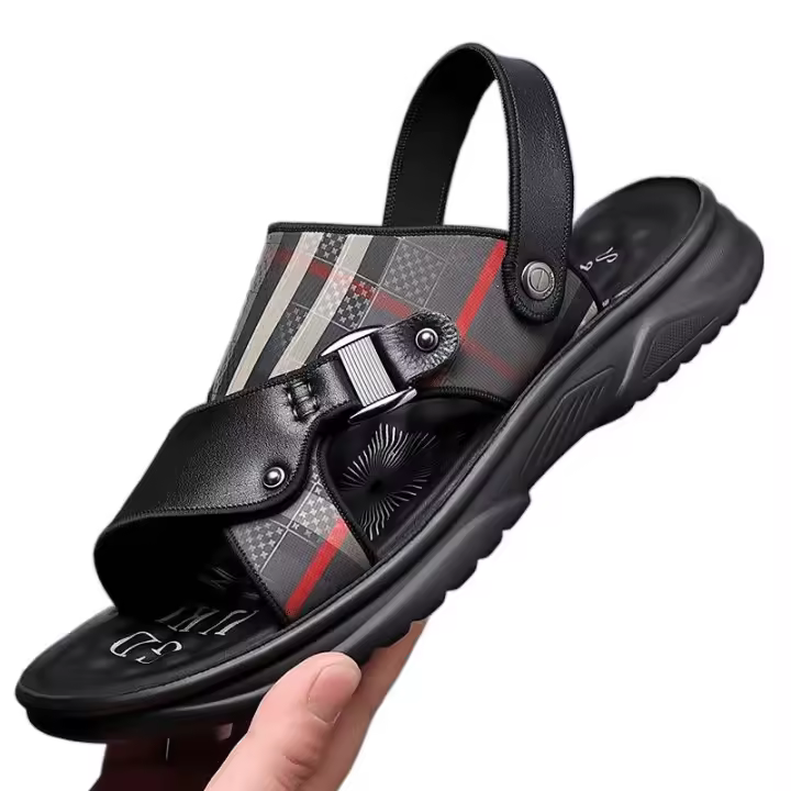 Sandalias de Playa Casuales de Punta Abierta y Suela Suave Transpirable para Hombres, Uso Dual para Conducir y Pantuflas. - 1