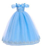 Girls Aurora Cosplay Costumes for Girls Pink Ball Gown Pagent Princess Elegent Shoulderless Long Dress Birthday Party Butterfly - details 6