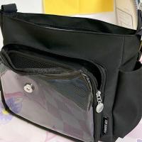 Bolso cruzado transparente para niñas con placa de exhibición, mochilas escolares de estilo DIY para adolescentes, nuevo - details 4