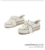 Primera capa de cuero de vaca pequeños zapatos blancos nuevo arco solo zapatos casual versátil zapatos de los niños de la plataforma zapatos de las mujeres - details 6