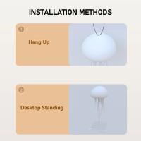Luz nocturna de mesa que cambia de Color, luz de ambiente, regalo de cumpleaños y Navidad, lámpara de medusa bailando con Control de voz - details 10