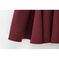 BUNO-Vestidos de fiesta de noche elegantes de primavera para mujer, dobladillo ancho ondulado, lazo decorado, liso, sin mangas, cuello redondo, vestidos de moda - details 28