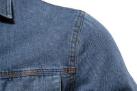 Camisa vaquera lavada de alta calidad para hombre, camisa informal de manga larga de algodón, otoño 2024 - details 15