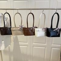 Bolso de hombro portátil de cuero PU con lazo, bolso de hombro Y2K para ir al trabajo, bolso francés para las axilas, bolso de ocio de estilo coreano para mujer - details 8