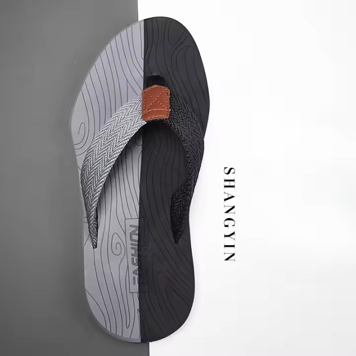 Chanclas de los hombres nuevo verano casual pellizco zapatillas sandalias de los hombres desgaste antideslizante sandalias de playa - 1