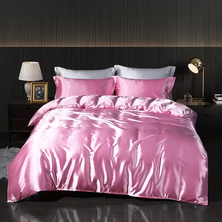 Tamaño europeo king set de cama de seda Mulberry juego de cama de lujo cubierta de edredón tableta almohada - 1