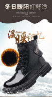 Cuero Piel de vaca Forro polar Botas cálidas para hombres Botas de tendencia versátiles Botas de herramientas - details 1