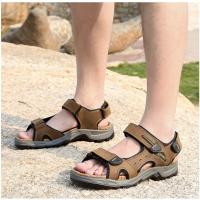 Nueva moda, zapatos de ocio de verano para hombre, sandalias de playa, sandalias de cuero genuino de alta calidad, sandalias suaves de talla grande para hombre, talla 38-48 - details 24