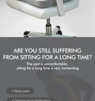 Cojín ergonómico de espuma viscoelástica para oficina, cojín antihemorroides para SILLA, cojín para asiento de coche y oficina - details 1