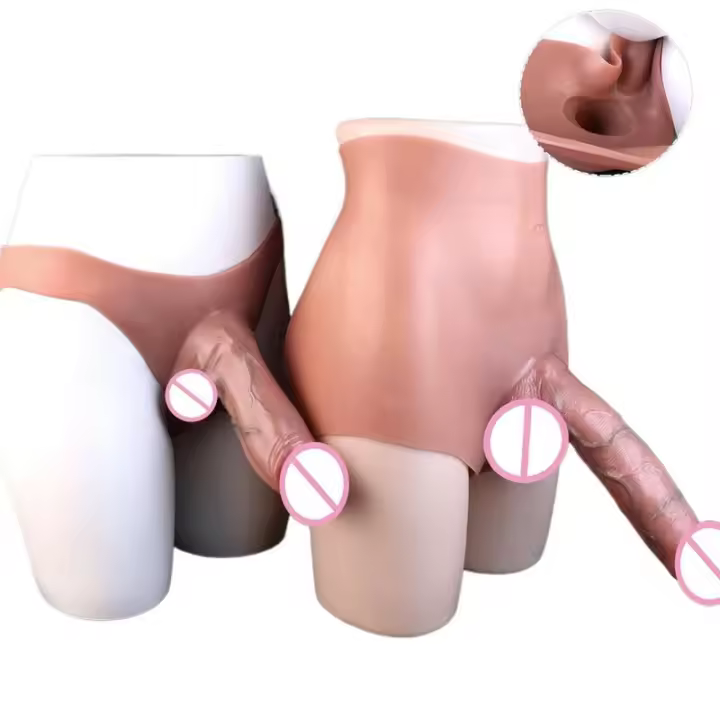 Empaque privado Sexy SXXY 10 estilos Dildo hueco grande con correa para hombres Gay Funda de silicona para hombre Pantalones Retraso de la eyaculación Juguetes sexuales - 1