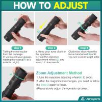Monocular con Zoom 10-30x40 para Adultos, telescopio monocular de Alta Potencia con Prisma Bak4, monoculares compactos para observación de Aves, Viajes, Caza, Camping - details 5