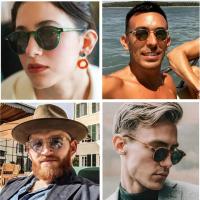 Gafas de sol polarizadas con protección UV400 para hombre y mujer, lentes de sol redondas polarizadas, estilo retro - details 3