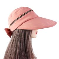 Sombrero con visera plegable de Color sólido con lazo, tapa vacía para mujer, gorra de ciclismo para mujer, sombrero de pescador, sombrero para el sol extraíble, sombrero de cubo - details 16