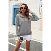 Sudadera con capucha para mujer azul cálido con sudaderas lisa sudadera deporte tendencia 2025 - details 6