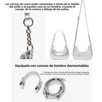 Portátil cadena baguette bolsa, bolsa de las axilas, nueva tendencia brillante mensajero bolso de las mujeres, nicho de gama alta bolso de hombro versátil - details 1