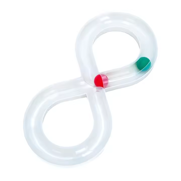 Túnel para gatos, diseño divertido de túnel para gatos, plato giratorio duradero para mascotas, pista de plástico en forma de 8, bola de juguete para gatitos, entretenimiento - 1