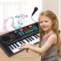Piano Electrónico de un solo canal de 37 teclas, con micrófono, teclado portátil para educación musical, juguete inicial para niños y niñas - details 2